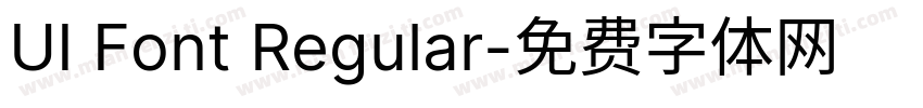 UI Font Regular字体转换